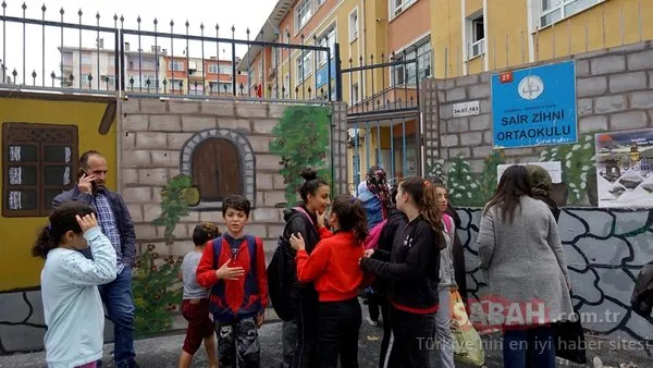 İstanbul'da bir ortaokulda yangın paniği!