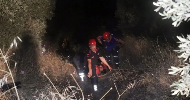 Aydın’da otomobille uçuruma düşen iki kişi kurtarıldı