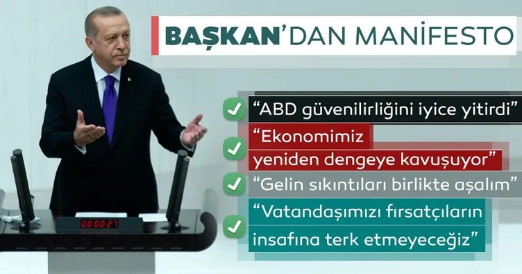 Başkan Erdoğan’dan manifesto