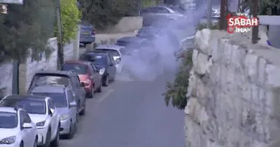 İsrail güçlerinden Mescid-i Aksa’da Müslümanlara gaz bombası ile müdahale | Video