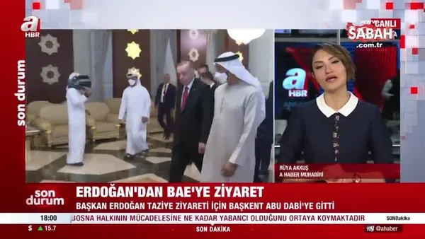 Başkan Recep Tayyip Erdoğan'dan BAE'ye taziye ziyareti | Video