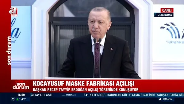 Başkan Erdoğan'dan Zonguldak'ta fabrika açılışında önemli açıklamalar
