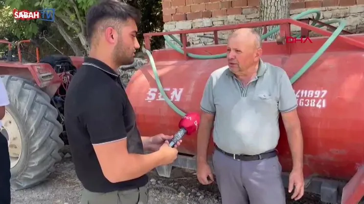 Patlak lastikle yardıma giden çiftçi, o anları anlattı | Video