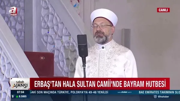 Ali Erbaş, Bayram hutbesini KKTC'deki Hala Sultan Camii'nde okudu | Video