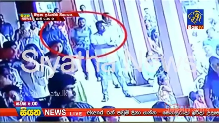 Son dakika: Sri Lanka saldırılarında bir şüphelinin görüntüsü güvenlik kamerasına yansıdı