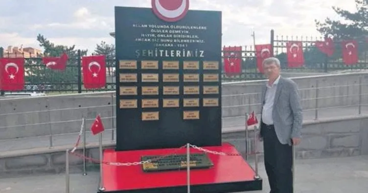 Şehitliğe anlamlı anıt