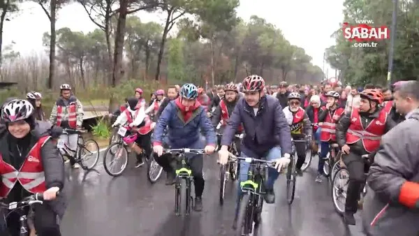 Murat Kurum ‘Dünyanın En Uzun Bisiklet Hattı Dünya Rekoru Denemesi’ programında gençlerle bir araya geldi | Video