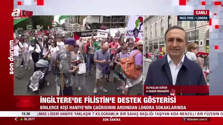 İngiltere'de Filistin'e destek gösterisi! | Video