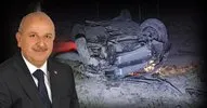 Keskin Belediye Başkanı Cönger ölümden döndü: Şarampole yuvarlanan otomobilden yaralı kurtuldu