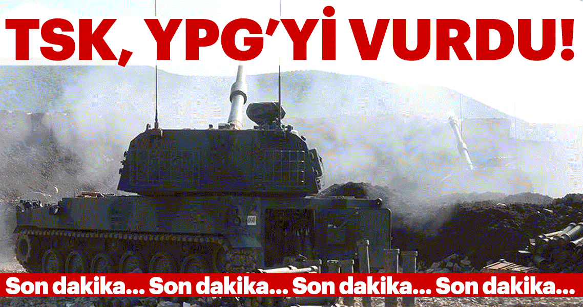 TSK Suriye’de YPG/PKK’lı teröristleri obüslerle vurdu