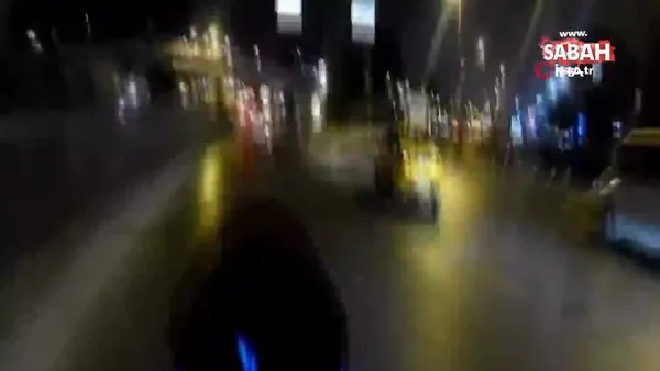 İstanbul Motosikletle şov yapan gencin “yanlama” kazası kamerada