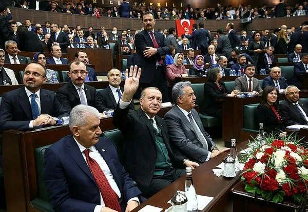 Cumhurbaşkanı Erdoğan'ın katıldığı AK Parti grup toplantısından kareler