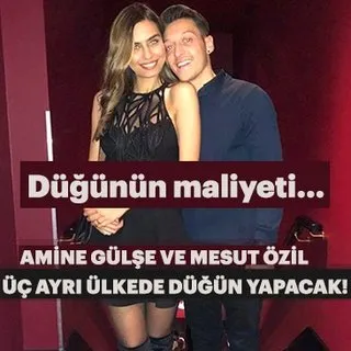 Güzel oyuncu Amine Gülşe ve Mesut Özil üç ayrı ülkede düğün yapacak