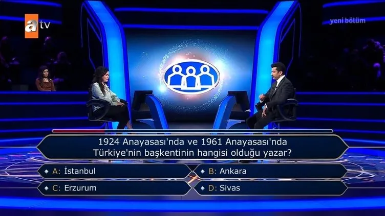 Tıp öğrencisi Türkiye’nin başkentini bilemedi! Seyircilerin yüzde 60’ı yanlış cevap verdi; Kim Milyoner Olmak İster’de şoke eden anlar