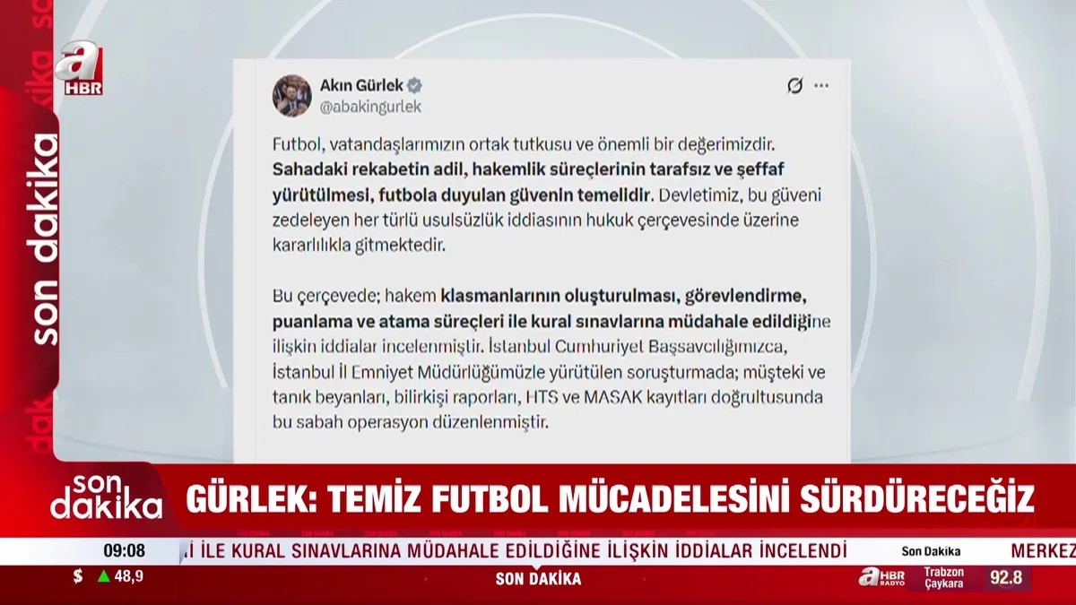 Bakan Gürlek: 'Temiz futbol mücadelesini sürdüreceğiz' | Video