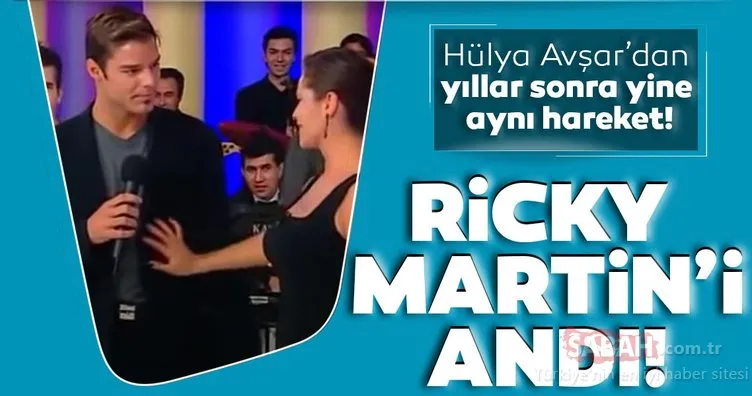 Ünlü sanatçı Hülya Avşar rol arkadaşı Serkay Tütüncü’yle birlikte Ricky Martin’i andı