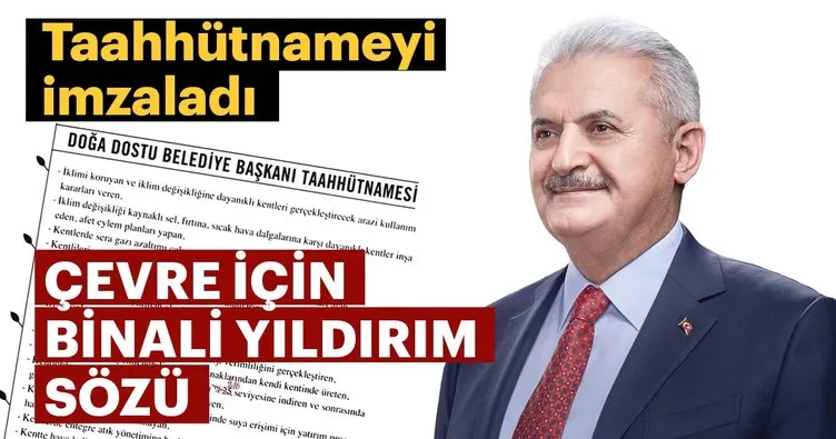 Çevre için Binali Yıldırım sözü