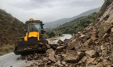 İzmir’in Ödemiş ilçesinde heyelan meydana geldi! #izmir