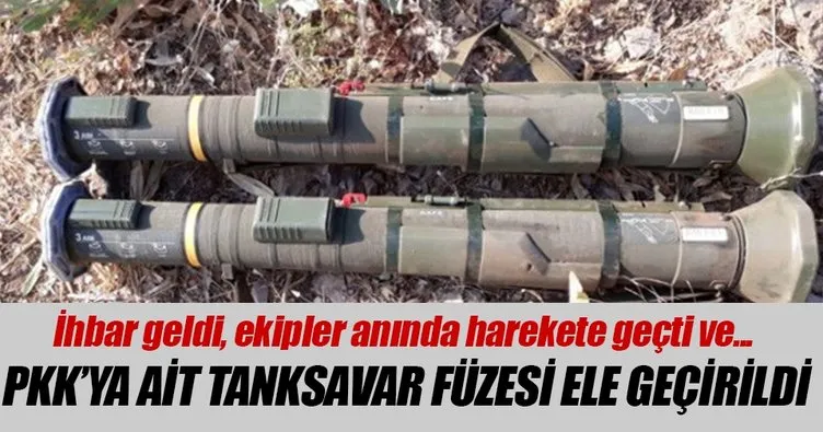 PKK’ya ait tanksavar füzesi bulundu