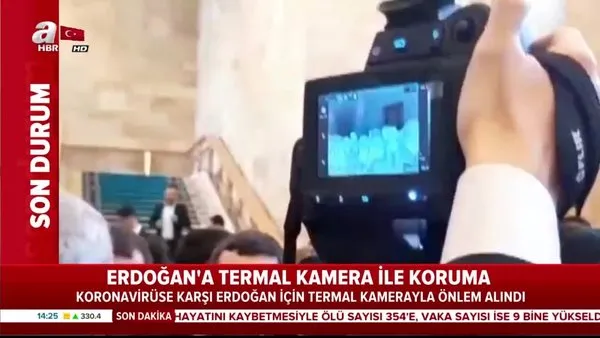 Başkan Erdoğan için termal kameralı koronavirüs önlemi! Bir saniye bile gözlerini ayırmadı | Video