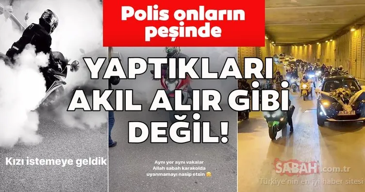 Son Dakika! İstanbul’da patinajlı ve makaslı düğün konvoyu terörü kamerada