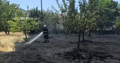 Afyon'da korkutan yangın, alevler otluk alandan yükseldi #afyonkarahisar