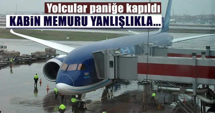 Atatürk Havalimanı’nda hareketli anlar! Kabin memuru yanlışlıkla tahliye botunu patlattı