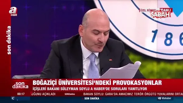 Bakan Soylu’dan Boğaziçi Üniversitesi’ndeki provokasyonlar hakkında açıklama | Video