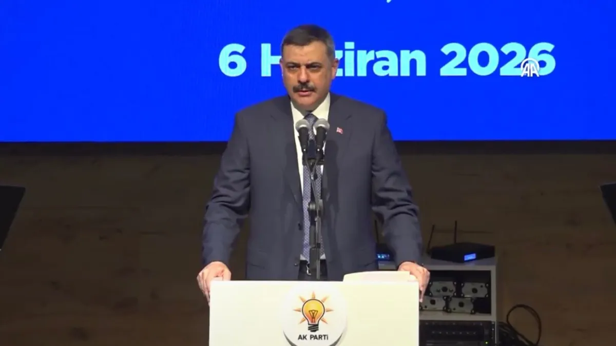 İçişleri Bakanı Mustafa Çiftçi konuşma yaparken