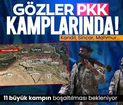 SON DAKİKA | Gözler bu yerlere çevrildi! PKK’nın Kuzey Irak’ta 11 büyük kampı var: Kandil, Sincar, Mahmur...