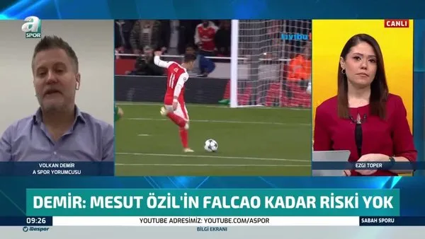 Volkan Demir Fenerbahçe'nin transfer bombası Mesut Özil ile Galatasaraylı Falcao'yu böyle kıyasladı Video