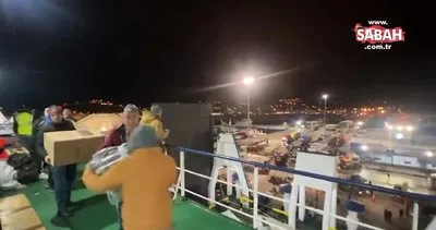 Çeşme Limanı’ndan deprem bölgelerine destek gemileri gönderildi | Video
