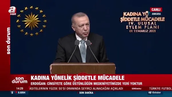 Başkan Erdoğan, Kadına Yönelik Şiddetle Mücadelede 4. Eylem Planını açıkladı | Video