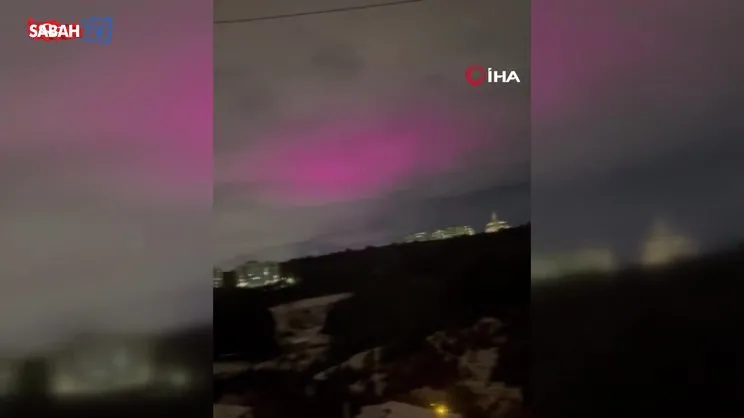 İstanbul’da gökyüzünde pembe bulut kümeleri görüldü | Video