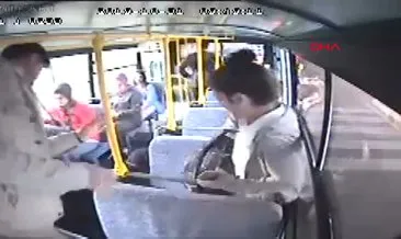 Kocaeli’de halk otobüsünde korku dolu anlar!