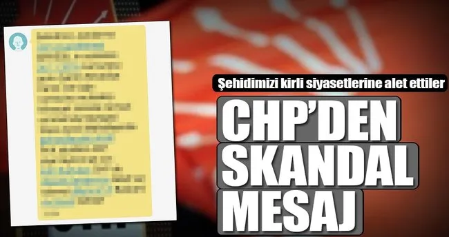 CHP’den skandal mesaj