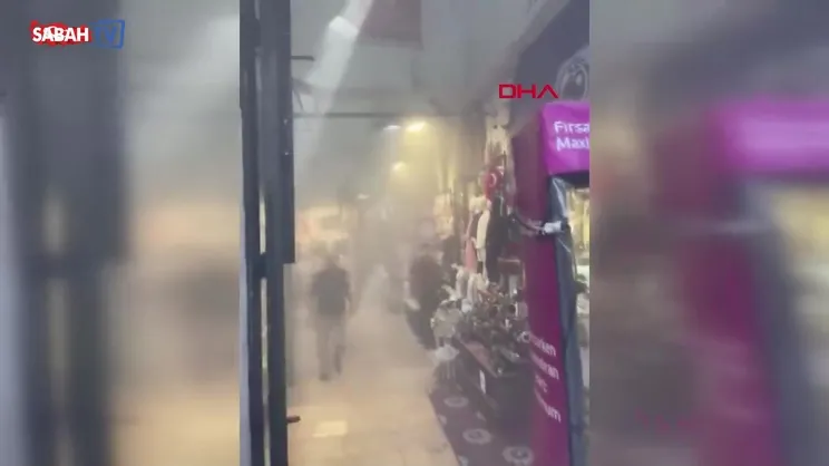Kapalıçarşı'da trafoda yangın çıktı! O anlar herkesi panikletti | Video