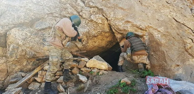 PKK terör örgütüne ait 2 sığınak ve çok sayıda malzeme imha edildi