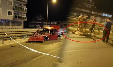 Alkollü sürücü bariyerlere çarptı: 3 yaralı #antalya