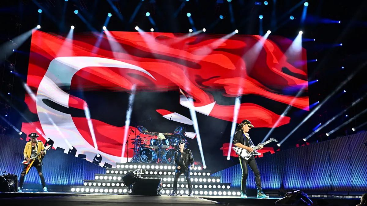 Scorpions grubunun İstanbul'daki konserinden bir görüntü