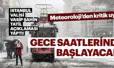 Meteoroloji’den kritik son dakika hava durum uyarı! İstanbul’da kar başlıyor!