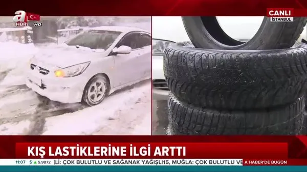 İstanbul'da kar yağışı uyarısıyla beraber kış lastiği satışları arttı!