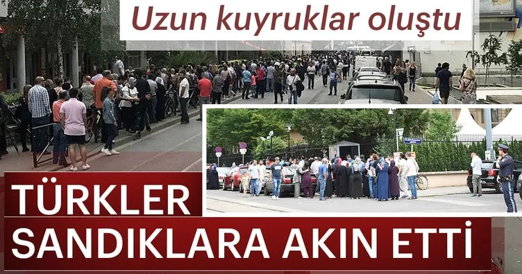 Son Dakika: Yurt dışında Türkler sandıklara koştu
