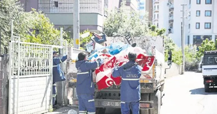 Evden 2 kamyonet çöp çıktı
