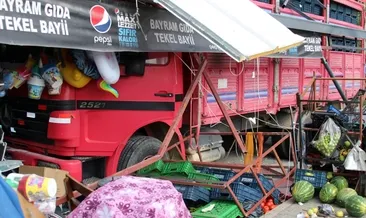 Adana’da feci olay! Kamyon markete daldı