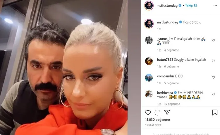 Oyuncu Mustafa Üstündağ yeni bir aşka yelken açtı! 10 yıllık eşi Ecem Özkaya ile yakın zamanda boşanan Mustafa Üstündağ’ın sevgilisi Seda Torular ile mutluluk pozu!
