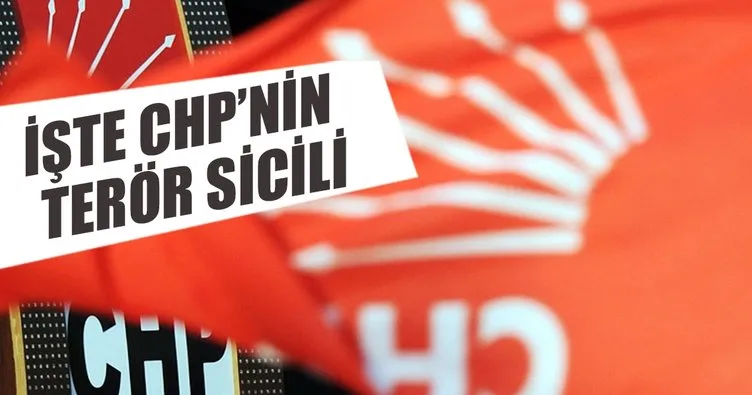 İşte CHP’nin terör sicili