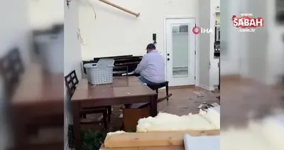 Hortumda yıkılan evinde piyano çaldı | Video