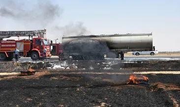 Mardin’de ham petrol yüklü tanker yandı!