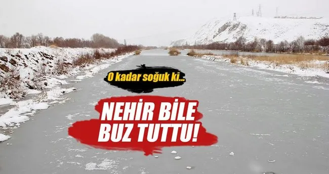 Sivas’ta Kızılırmak Nehri buz tuttu!